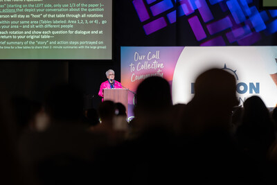The annual conference celebrated its fifth year with the theme, "Our Collective Call To Community." Program highlights included remarks by McNaughton, IEHP Vice President of Mission Sandy Wyman, pictured, and a look at The Blue Zones Project.