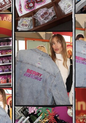 Sophia Culpo enjoying custom merch at the SAMBAZON Taste the Alegria Pop Up