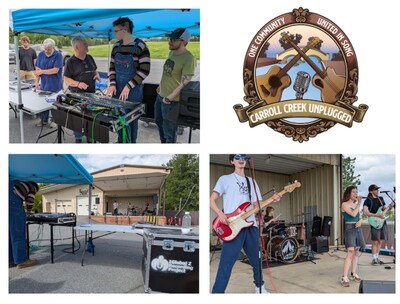 Carroll Creek Unplugged Live Team and the Milk Mountain Band run through their final band rehearsal before the big May 25th community performance event.