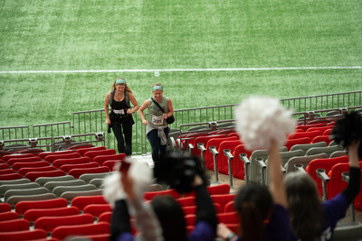 Climbers rounding the stadium steps in 2024. (CNW Group/World Wildlife Fund Canada)