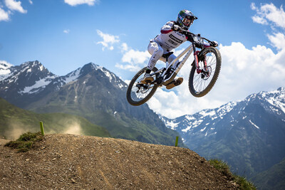 29-Year-Old Amaury Pierron from Brioude, France, Takes 2nd Place in Elite Men Downhill Race, Rises to Top Season Rankings at the UCI DH World Cup in Loudenvielle