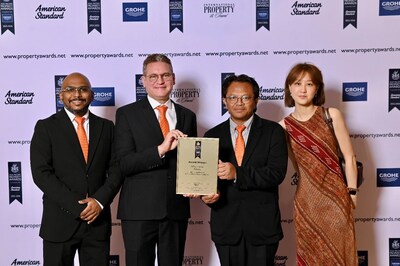 (L–R) Nitiakaran Leo Selvaraj (Head of Marketing-Communications), Jan Tiedermann (Finance Director), and Azri Adenan (Procurement Manager) of Siemens Healthineers, with Shimin Wong (Interior Designer, Space Matrix),