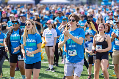 Participants gathered at Varsity Stadium at the University of Toronto for a morning of fun, running, and walking to create a world free from the fear of cancer. (CNW Group/Princess Margaret Cancer Foundation)