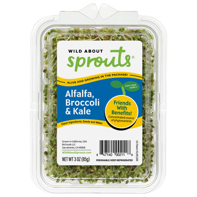 Wild About Sprouts are Cold-Grown for safety in individual packages until harvested at home by consumers.