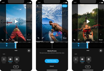 GoPro introduces two new tools to its 360 editing suite in the Quik mobile app. The tools—MotionFrame and POV—offer new ways to review, capture and share traditional fixed-frame videos and photos from 360 footage.