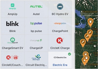 The Electric Era Charging Station Network can now be found on PlugShare and other EV charging network apps and websites.
