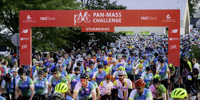 This weekend, more than 6,500 cyclists and 3,500 volunteers from across the globe will ride up to 186 miles through Massachusetts during the 46th Pan-Mass Challenge, uniting to raise a record $76 million for Dana-Farber Cancer Institute and fuel the next era of cancer research. Photo Credit: John Deputy