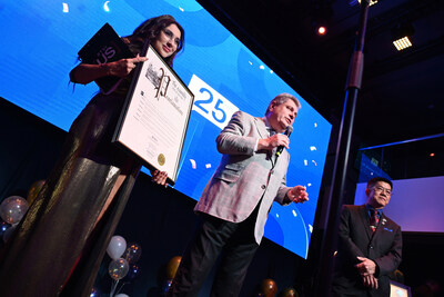 New York State Senator Stephen T. Chan and Assembly Member Alec Brook-Krasny present a Proclamation to RTVI US, honoring 25 years of service to Russian-speaking communities across the U.S. and dedication to professional standards. Photo by Nora Nuriddinova