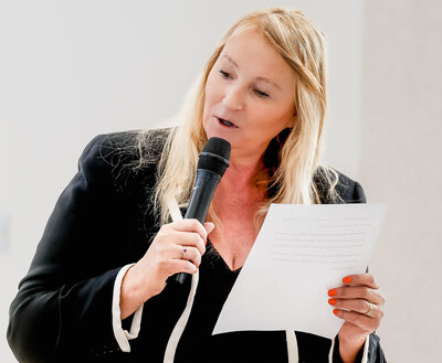 Federal Congressional candidate Anna Wilding delivers a powerful campaign address at the CA-32 Democratic Pre-Endorsement Caucus in Los Angeles, calling for accountability, reform, and a livable future for the district.