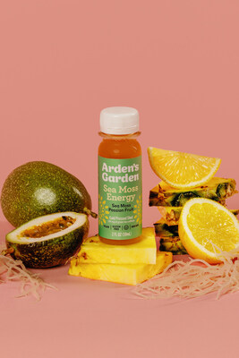 Arden's Garden newest wellness shot, Sea Moss Energy™, in a 2oz bottle