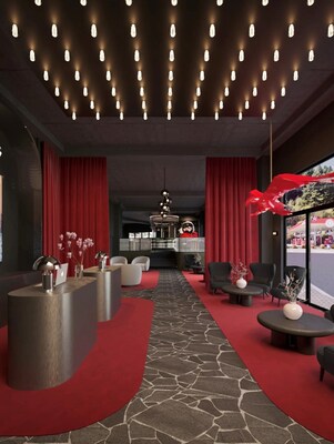 Radisson RED Queenstown lobby render Radisson RED Queenstown lobby render