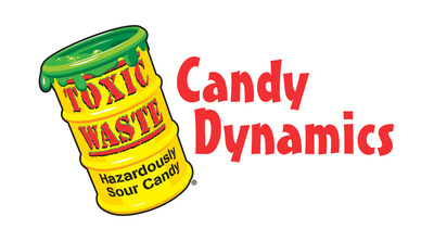 Candy Dynamics logo featuring Toxic Waste Hazardously Sour Candy drum, the flagship product of the brand. (PRNewsfoto/Candy Dynamics)